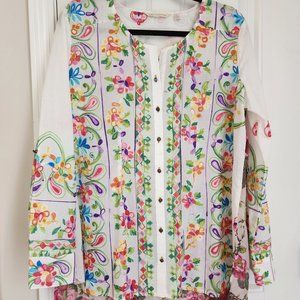 Soft Surroundings High-Low Flowered Tunic